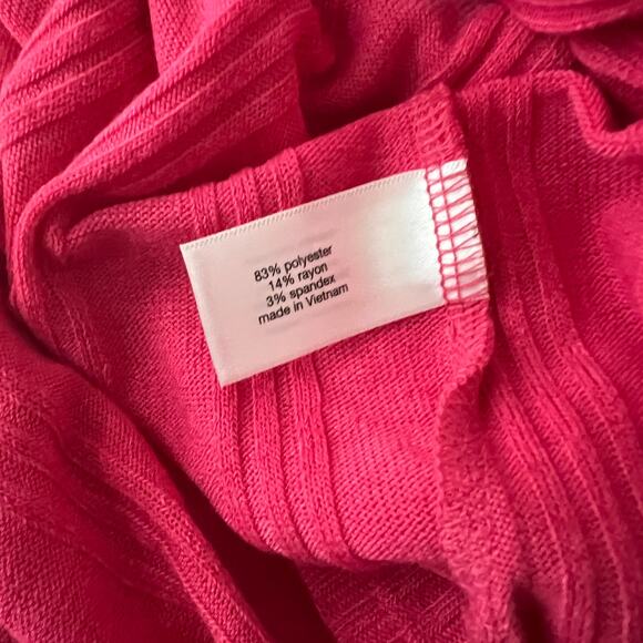 Lane Bryant Ribbed Twisted Strap Pink Sleeveless Midi Dress - Size 18-20 - NWT - Picture 3 of 9